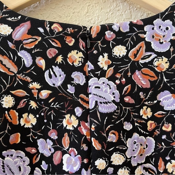 Ann Taylor Top Blouse Floral Pleated Shoulder Puff Sleeve Feminine Casual - Picture 9 of 13